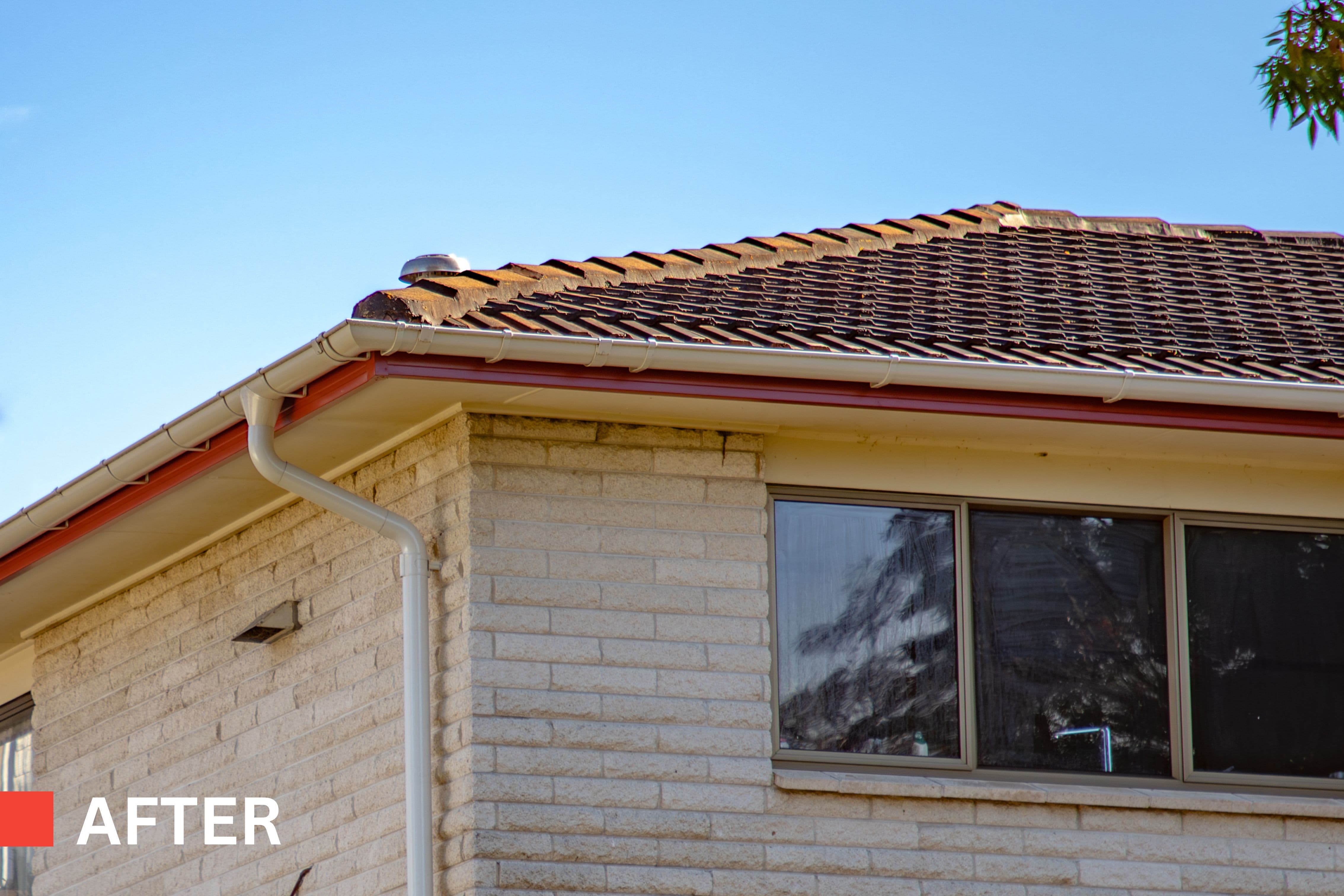 New external gutter system installed on a brick New Zealand home after internal gutter conversion