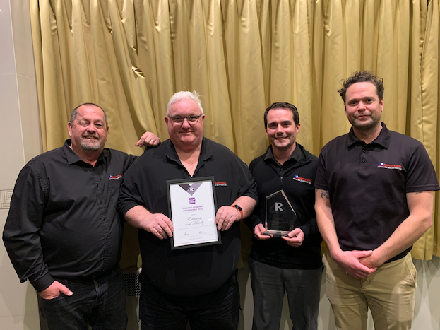 Edwards & Hardy receiving the RANZ Training Company of the Year award