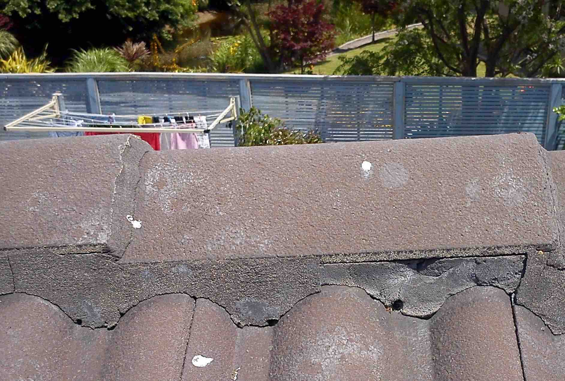 Damaged Concrete Tile Hip