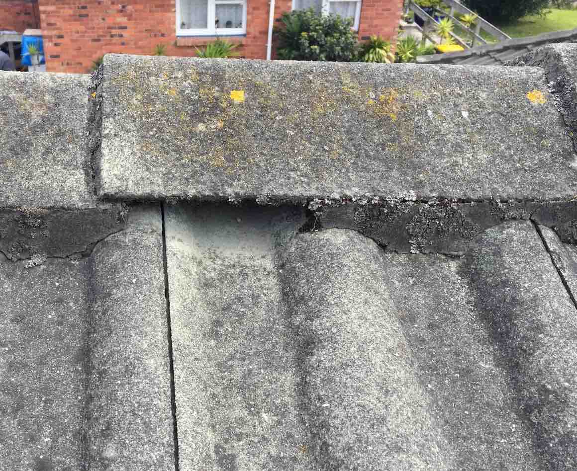 Damaged Concrete Tile Hip